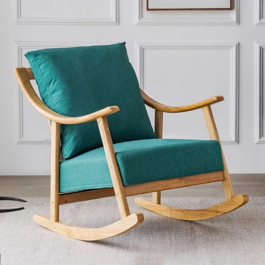 Comfortable Rocking Chair with Ottoman